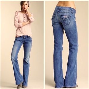 Hudson, Mid Rise Signature Bootcut Jeans